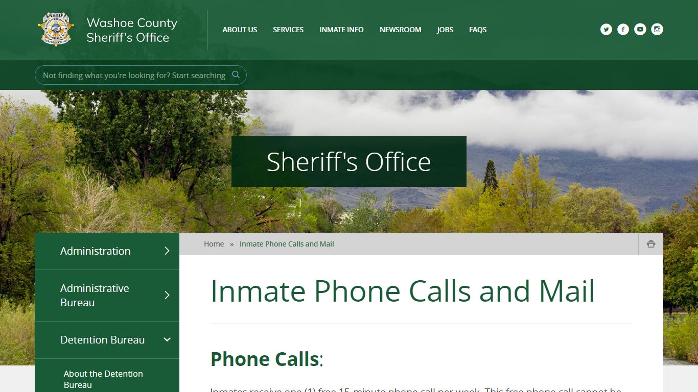 Inmate Phone Calls and Mail - washoesheriff.com